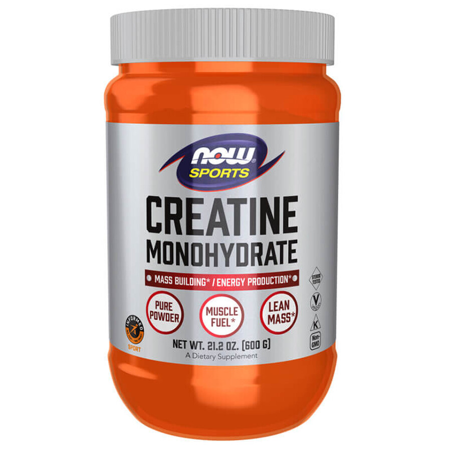 Now Sports Creatină monohidrat, pulbere, 600 g