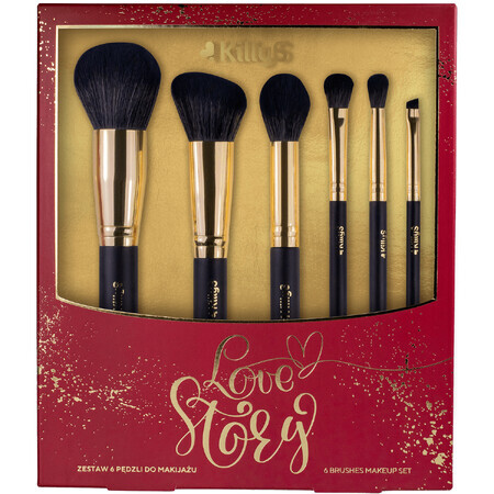 Set KillyS Love Story, brochas de maquillaje, 6 piezas