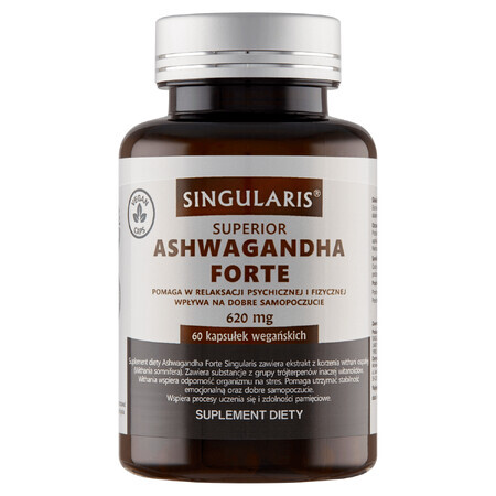 Singularis Superior Ashwagandha Forte 620 mg, 60 capsule vegane