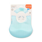 BabyOno, bavoir en silicone ultra-fin, bleu, à partir de 6 mois, 1 pc