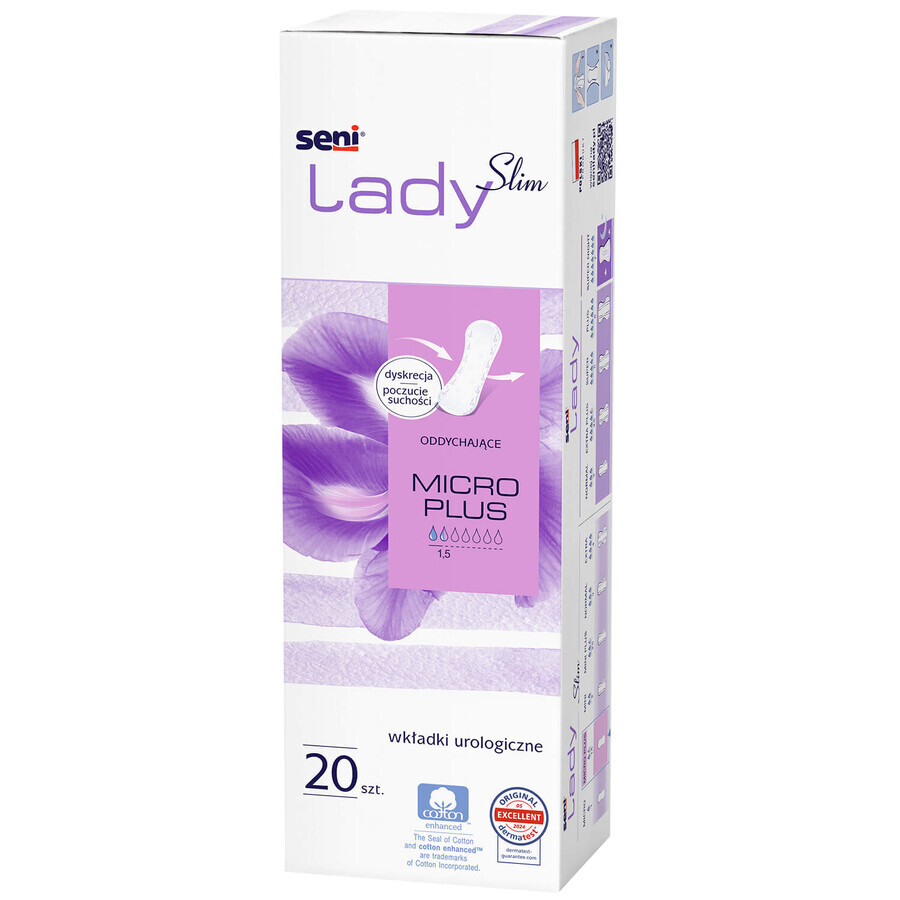 Lady Slim Breasts, urologische inlegzolen, Micro Plus, 20 stuks