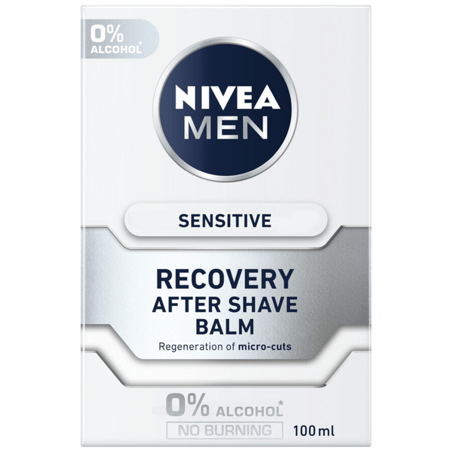 Kit Nivea Men Sensitve Recovery, shaving foam, 200 ml + aftershave balm, 100 ml + shower gel, 250 ml + anti-perspirant roll-on, 50 ml