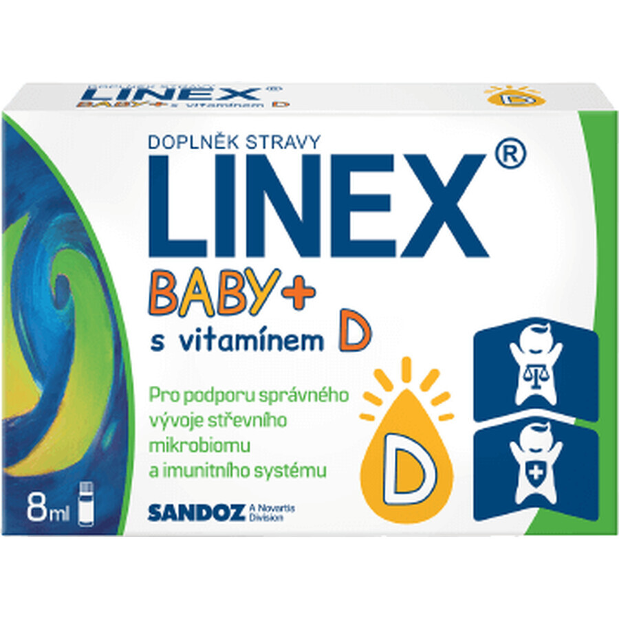 Linex Baby + cu vitamina D 8 ml