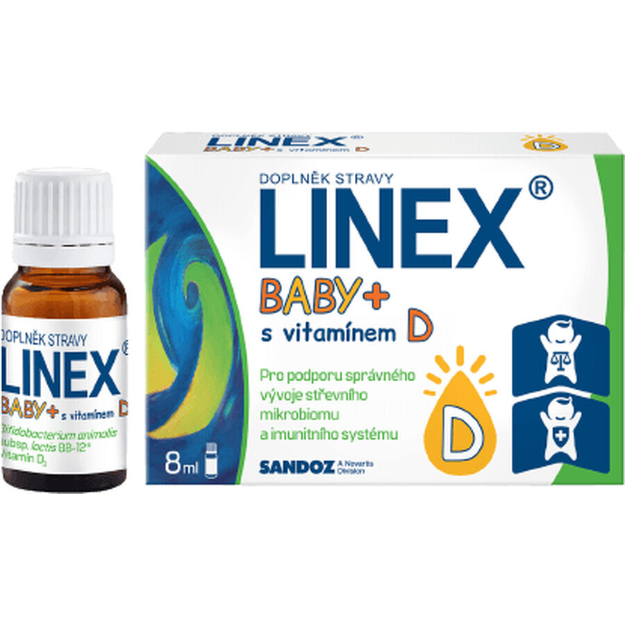 Linex Baby + cu vitamina D 8 ml