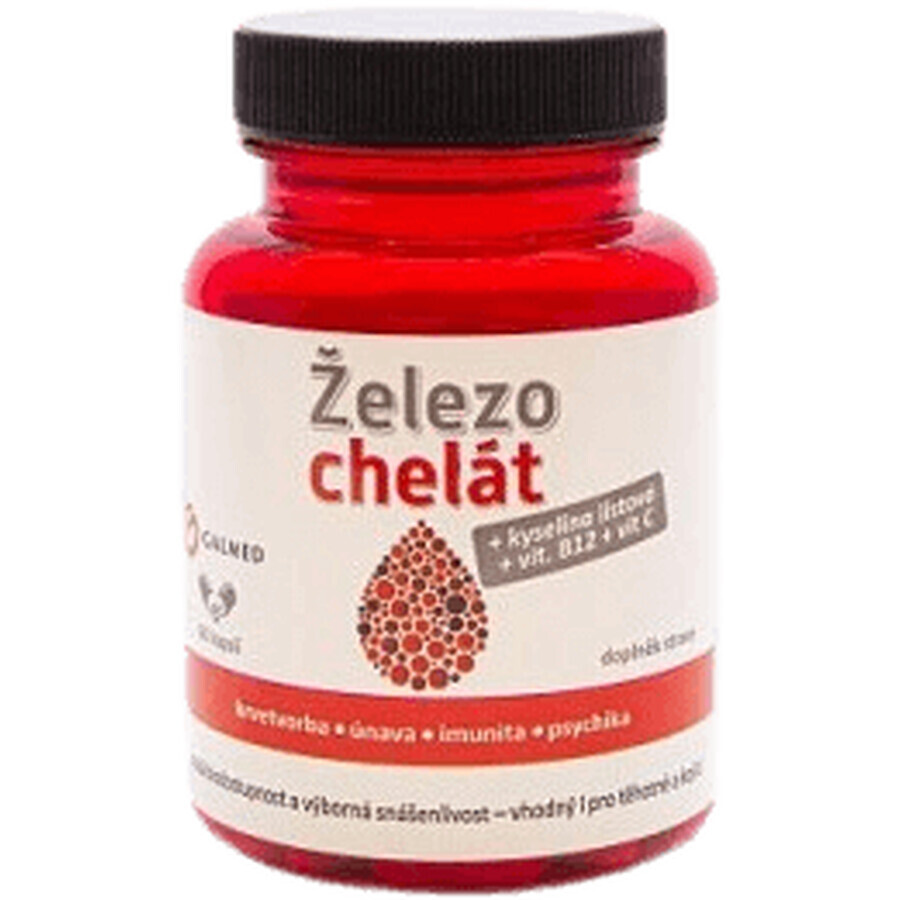 Galmed Chelat de fier + vitamina B9, B12, C 60 capsule