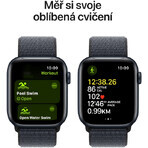 Apple Watch SE GPS 40mm carcasă din aluminiu Midnight cu buclă sport Ink