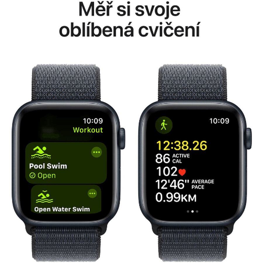 Apple Watch SE GPS 40mm carcasă din aluminiu Midnight cu buclă sport Ink