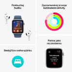 Apple Watch SE GPS 40mm carcasă din aluminiu Midnight cu buclă sport Ink