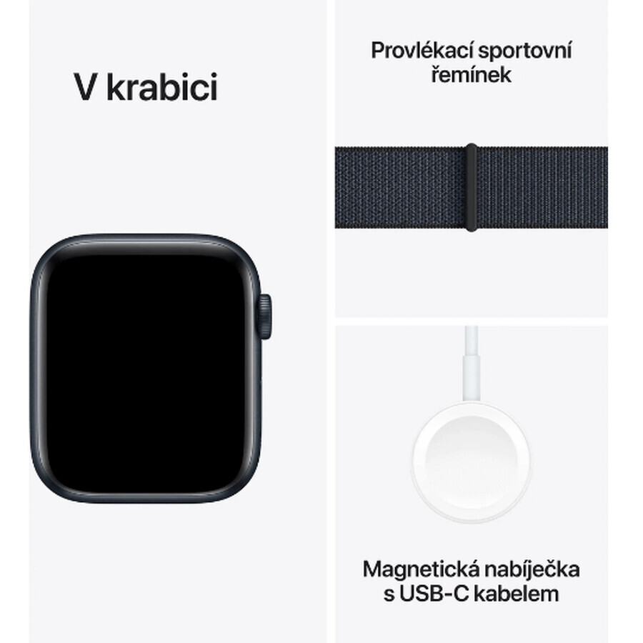 Apple Watch SE GPS 40mm carcasă din aluminiu Midnight cu buclă sport Ink