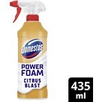 Domestos Power foam Espuma limpiadora cítrica para aseos y cuartos de baño 435 ml