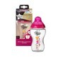 Biberon decorat Măr Roz, Closer to Nature, 340 ml, Fete, TT0035-1, Tommee Tippee