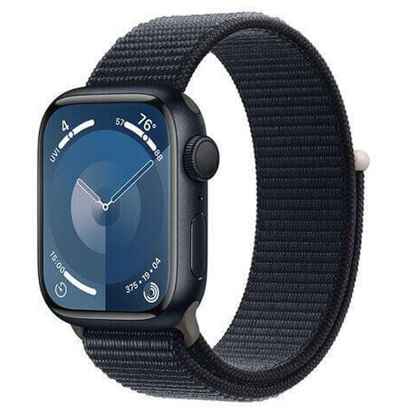 Apple Watch Series 9 GPS 41mm carcasă din aluminiu cu curea sport, închis