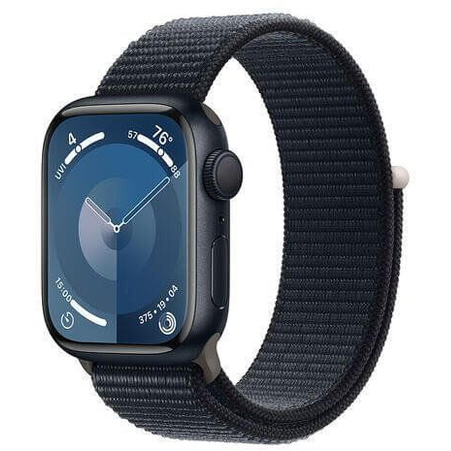 Apple Watch Series 9 GPS 41mm carcasă din aluminiu cu curea sport, închis