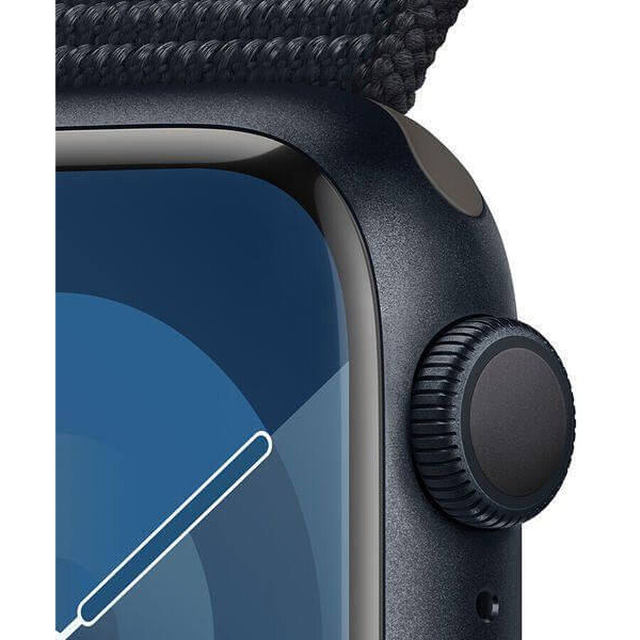 Apple Watch Series 9 GPS 41mm carcasă din aluminiu cu curea sport, închis