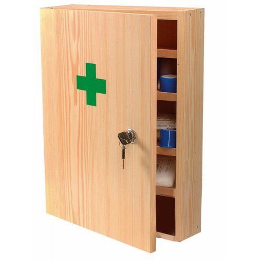 Big axe hanging wooden medicine cabinet