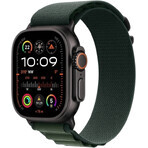 Apple Watch Ultra 2 (2024) 49mm, Titan negru cu cursă Alpine M verde închis