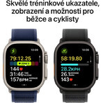 Apple Watch Ultra 2 (2024) 49mm, Titan negru cu cursă Alpine M verde închis