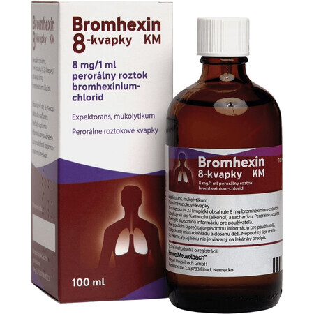 Bromhexină 8-Drops KM sol por 100 ml