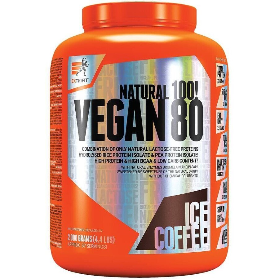 Extrifit Vegan 80 cafea cu gheață 2000 g