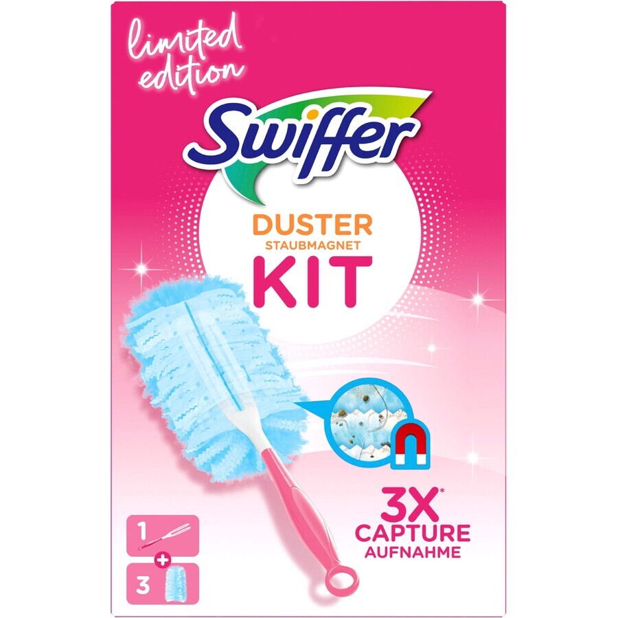 Kit d'aspirateur Swiffer : 1 manche + 3 pièces de rechange