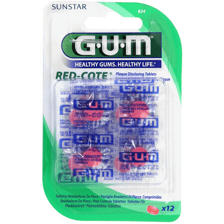 Gum Red Cote Tablete pentru indicarea plăcii 12 buc