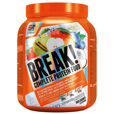 Extrifit Eiwit Break! Voeding Framboos 900 g