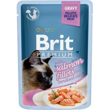 Brit Premium filetes de gato en salsa esterilizante 85 g