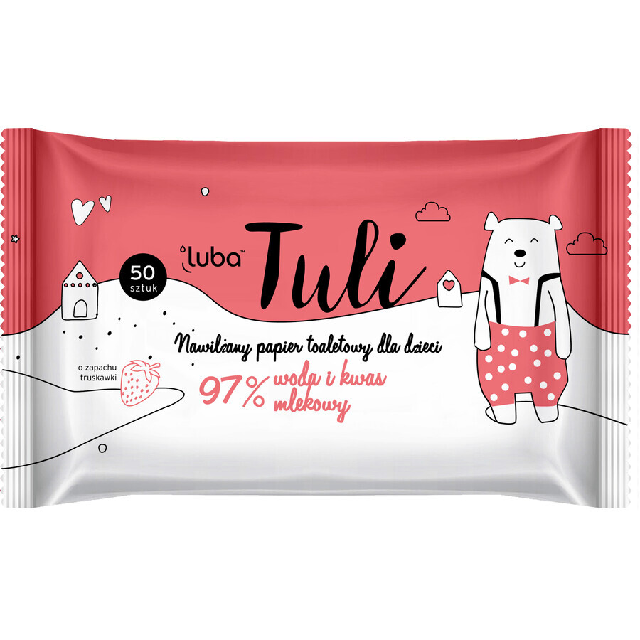 Luba Tuli feuchtes Babytoilettenpapier mit 97% Wasser und Milchsäure 50 Stück