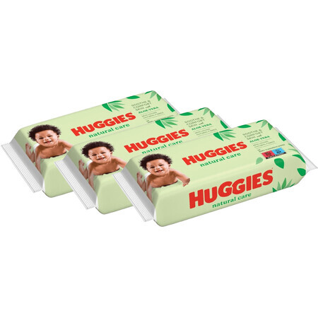 Huggies® Natural Care Triplo Șervețele umede 3 x 56 buc