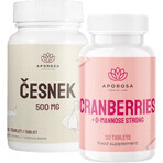 Aporosa Cranberry + D-mannose 30 comprimate + Aporosa Garlic 500 mg 90 comprimate