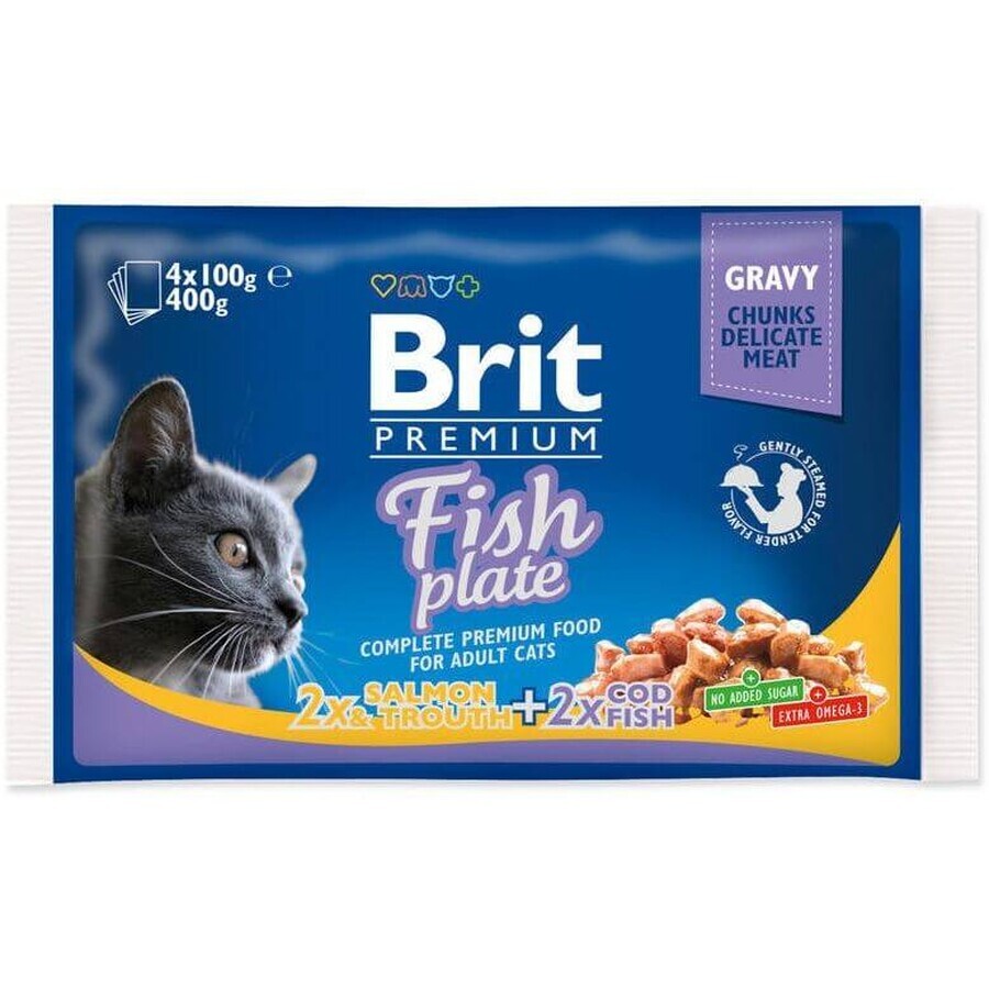 Brit Premium Cat Pocket Fish Plate 4 x 100 g