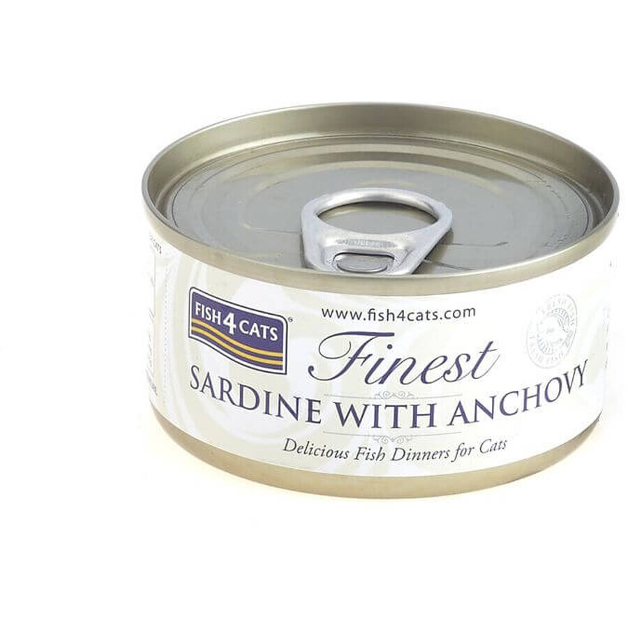 Fish4Cats Hrană conservată pentru pisici Finest sardine cu anșoa 70 g