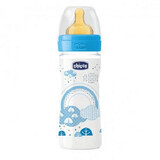 Biberon pentru băiat, WellBeing, +2 luni, 250 ml, 2062220, Chicco