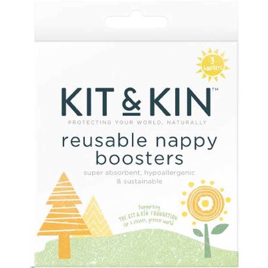 Kit & Kin Insert de couche en matière naturelle 3 pièces