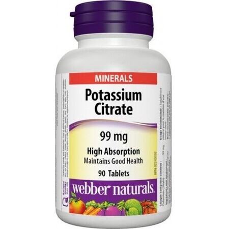 Webber Naturals Potasiu Forte 90tbl 99 comprimate