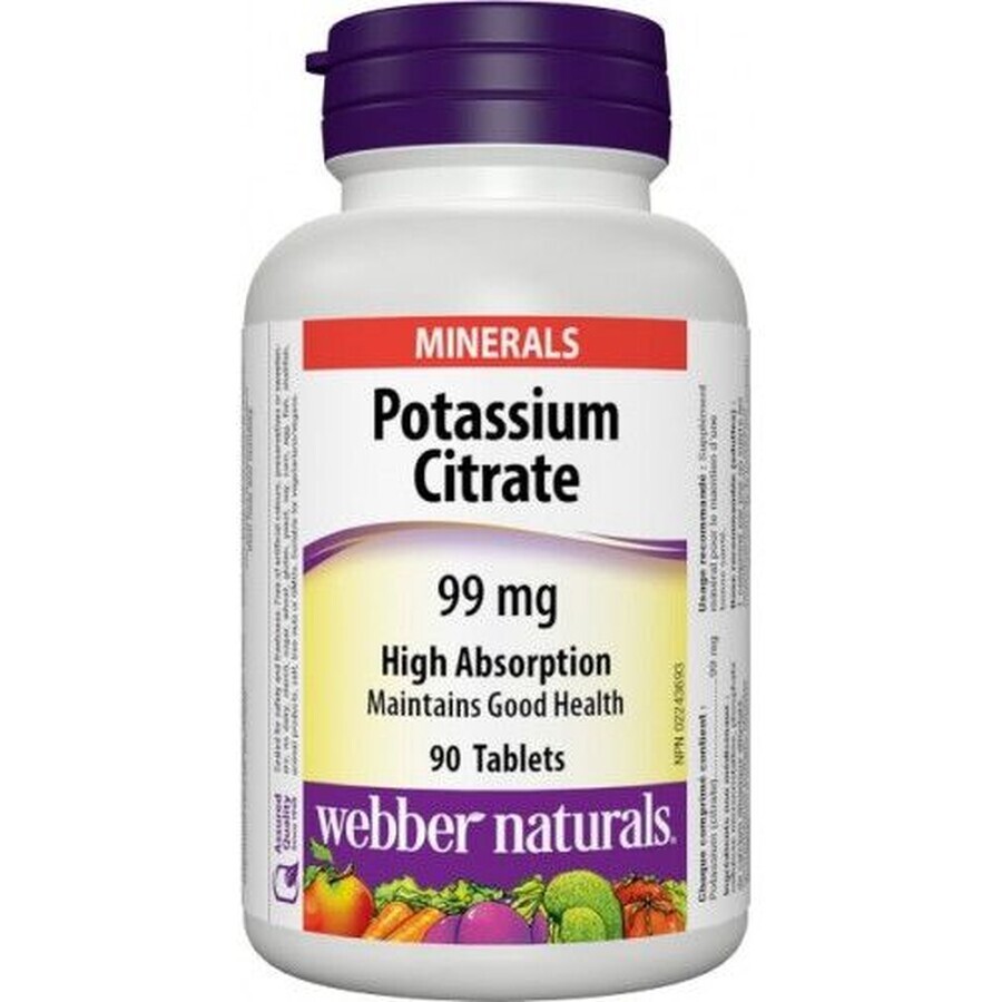 Webber Naturals Potasiu Forte 90tbl 99 comprimate