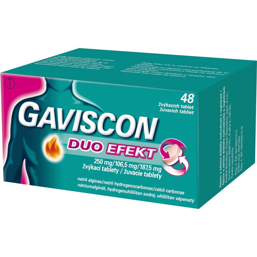 Gaviscon Duo Effect comprimate masticabile 48 buc