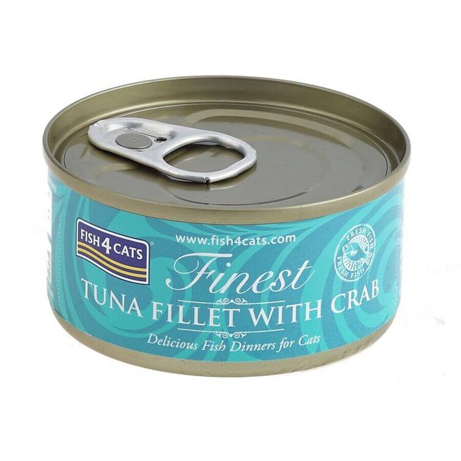 Fish4Cats Katzendosenfutter Feinster Thunfisch mit Krabben 70 g