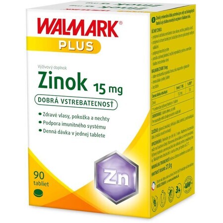 Walmark Zinc 15 mg 90 comprimate