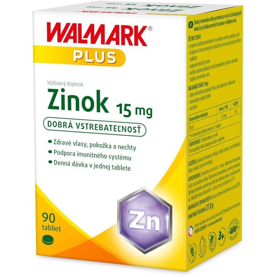 Walmark Zinc 15 mg 90 comprimate