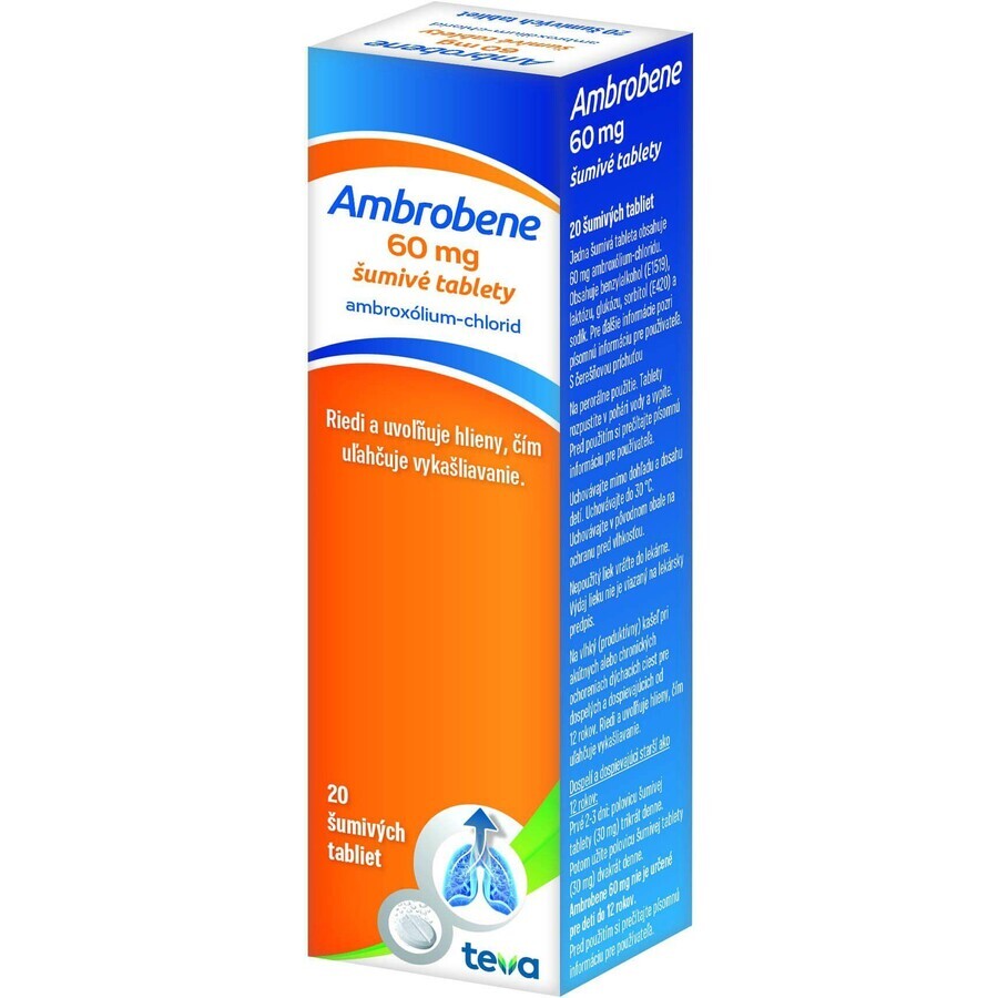 Ambrobene 60 mg comprimate efervescente, 20 comprimate efervescente