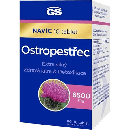 GS Milk Thistle 6500 mg, 60 + 10 comprimate