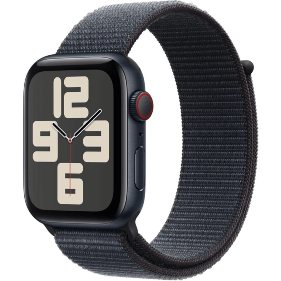 Apple Watch SE GPS + Cellular 44mm carcasă din aluminiu Midnight cu buclă sport Ink