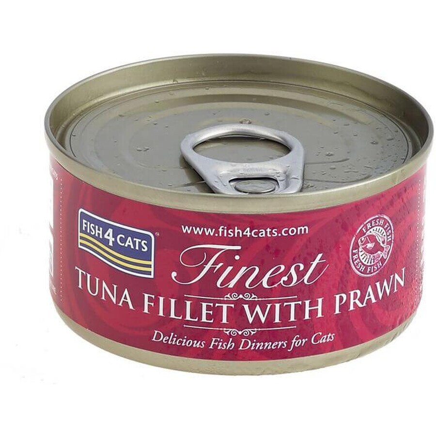 Fish4Cats Katzendosenfutter Feinster Thunfisch mit Garnelen 70 g