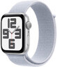 Apple Watch SE GPS 40mm Carcasă din aluminiu argintiu cu buclă sport Blue Cloud