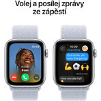 Apple Watch SE GPS 40mm Carcasă din aluminiu argintiu cu buclă sport Blue Cloud