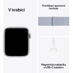 Apple Watch SE GPS 40mm Carcasă din aluminiu argintiu cu buclă sport Blue Cloud