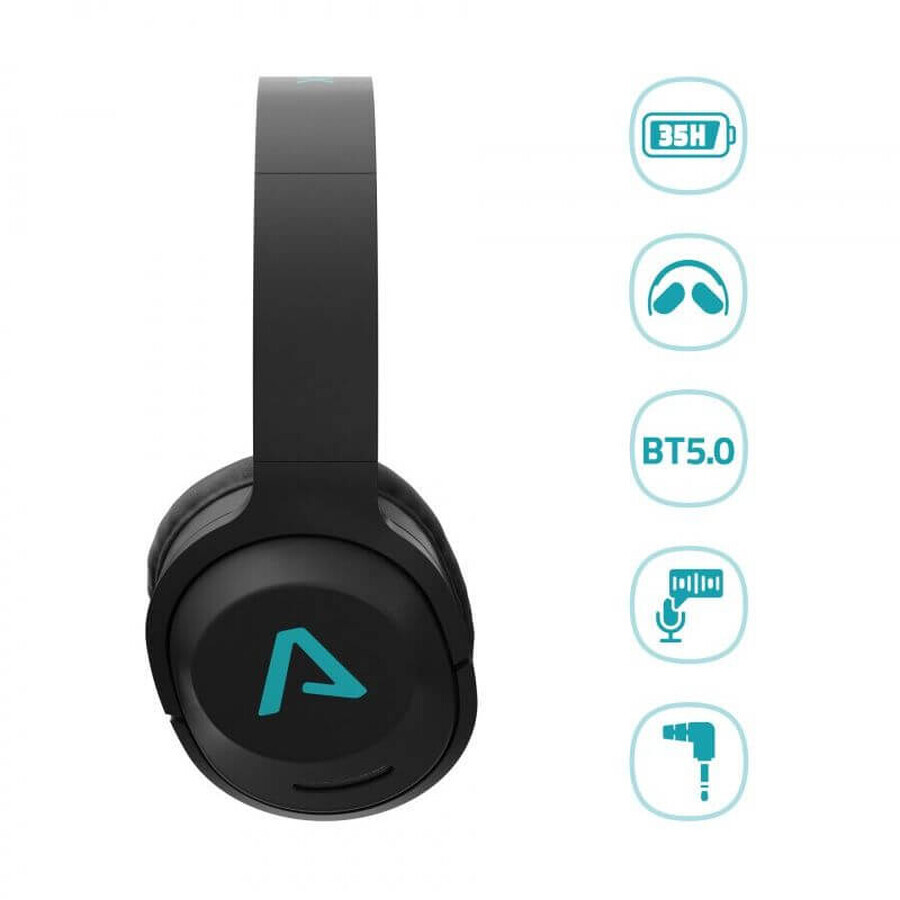 LAMAX Muse2 wireless headphones, black