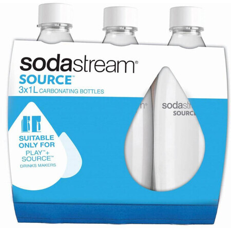 Sodastream Sticlă Source/Play Tripack Alb 3 x 1 l