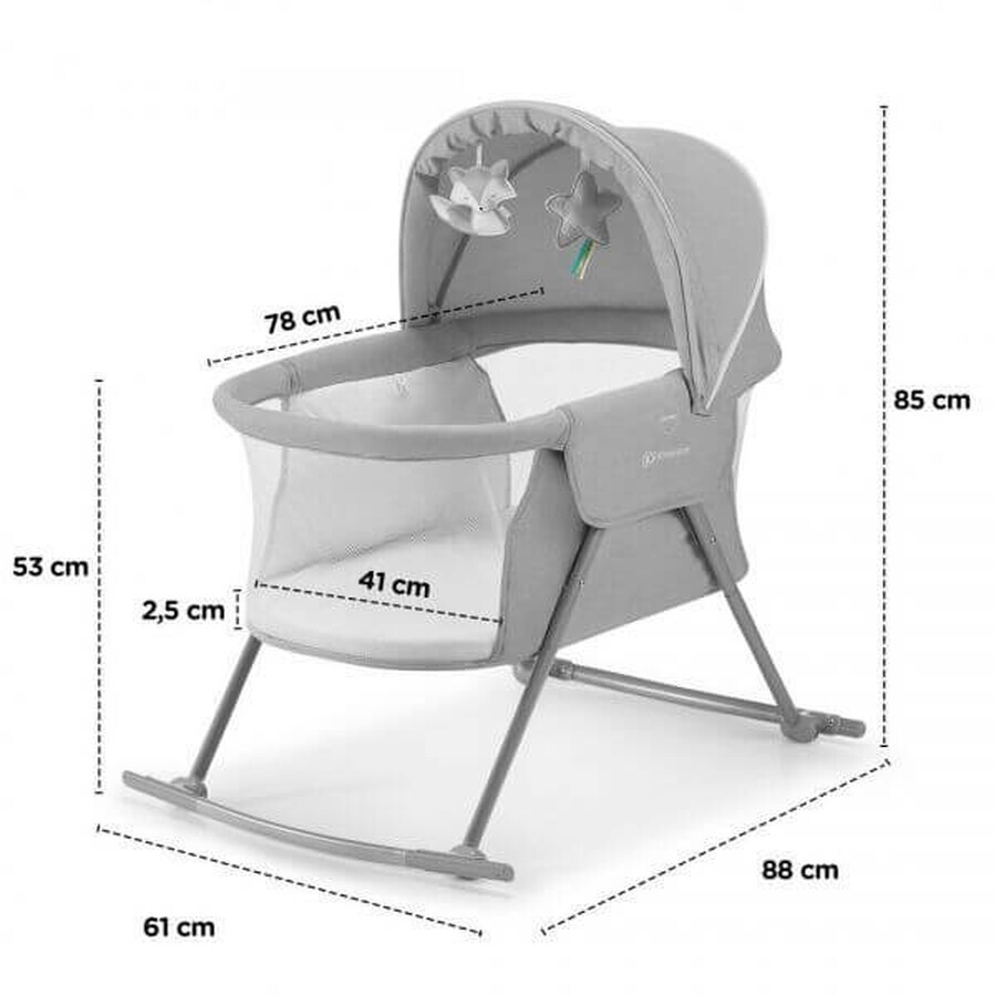 Kinderkraft LOVI Pătuț 3in1 bej